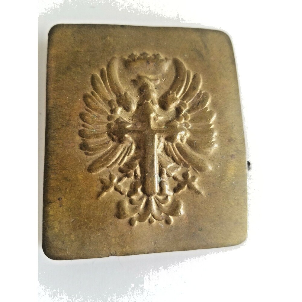 Vtg Spanish Civil War 1898 Military Cereceda Eagle Cross Crown Belt Buckle only